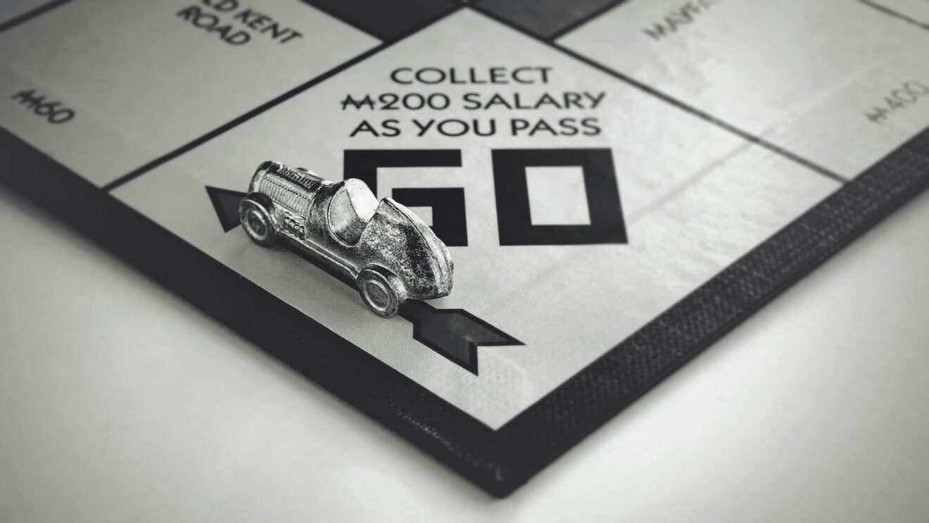 miniature item on monopoly board game