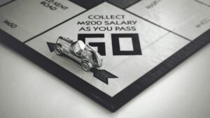 miniature item on monopoly board game