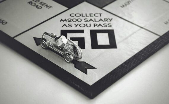 miniature item on monopoly board game